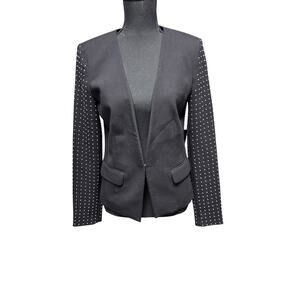 Michael Kors Black Studded Sleeve Blazer Size 4